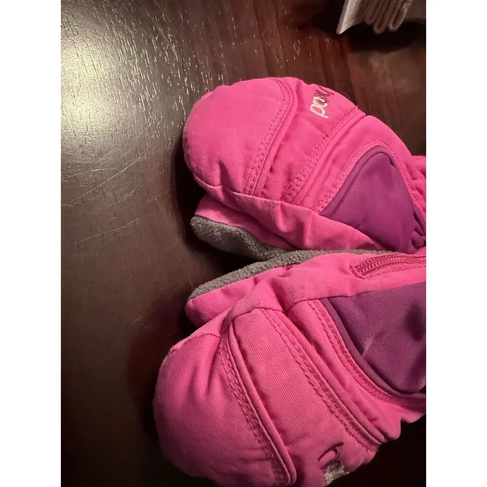 Head Girls Youth Size Small Gloves Pink Purple Waterproof Warm Ski Mittens Snow
